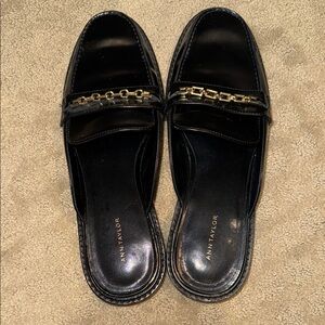 Ann Taylor Black Slip On Loafers